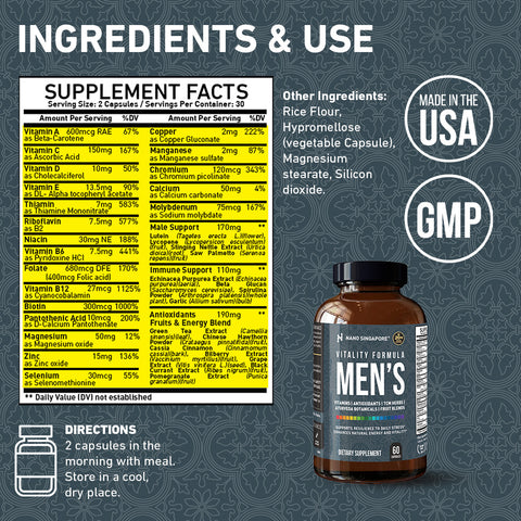 Vitality Formula Men's Multivitamin - 180ct